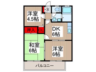 サンライフ小手指Ｂの物件間取画像